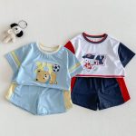 【73-120】セットアップ サッカーロゴ カジュアル 子供服 - 画像 (8)