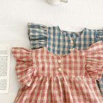 【66-100】セットアップ ベビー 女の子 フリル袖 チェック - 画像 (13)