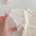 【66-90】セットアップ ベビー パフスリーブ ロンパース&キャミソール - 画像 (13)