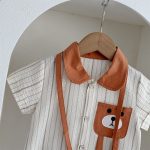 【66-90】カバーオール&バッグ ベビー クマ柄 ストライプ - 画像 (12)