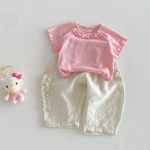 【73-120】Tシャツ ベビー 女の子 フリル 蝶結び - 画像 (14)