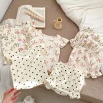 【66-100】セットアップ ベビー フリル袖トップス&レースショートパンツ - 画像 (14)