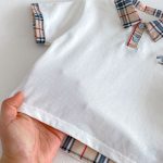 【73-120】半袖Tシャツ or チェックショートパンツ 韓国風 刺繍ロゴ - 画像 (13)