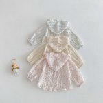 【73-110】カーディガン 小花柄 可愛い フード付き - 画像 (10)