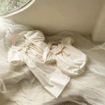 【66-90】ロンパース ベビー 女の子 リボン 小花柄 - 画像 (11)