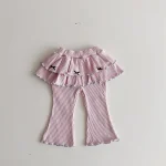 【73-120】ベビー 女の子 ワンピースリボン パンツ - 画像 (5)