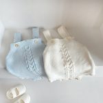 【66-100】ロンパース ニット編み シンプル 着心地良い ベビー服 - 画像 (7)