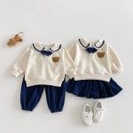 【73-110】クマ柄セーラー風セットアップ - 画像 (14)