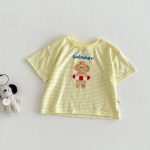 【73-120】Tシャツ 可愛い ボーダー トレンド おしゃれ トップス - 画像 (4)