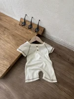 【66-90】ロンパース ベビー 半袖 前向き ボタン付き - 画像 (9)