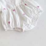 【66-110】ロンパースorワンピース フラワー柄 ホワイト 姉妹服 - 画像 (19)