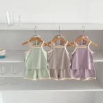 【66-100】キャミ セットアップ ベビー 女の子 バンド付き シンプル - 画像 (16)