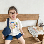【80-130】半袖Tシャツ 女の子 プリント カートゥーン