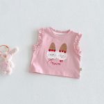 【73-120】タンクトップorショートパンツ 女の子 猫プリント 可愛い 子供服 - 画像 (11)