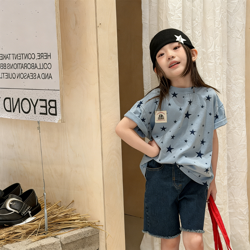 2 【80-130】半袖Tシャツ 女の子 プリント シンプル 韓国風 - 画像 (1)