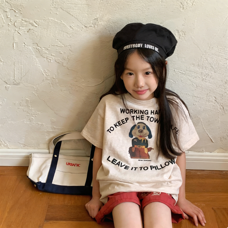 2 【90-150】半袖Tシャツ 女の子 プリント カートゥーン - 画像 (1)