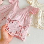 【73-100】セットアップ ベビー 女の子 刺繍 フリル - 画像 (12)