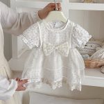 【73-100】ワンピースセット 蝶結び 可愛い 女の子 - 画像 (7)