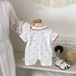 【66-90】ロンパース 総柄POLO シンプル ベビー服 - 画像 (6)