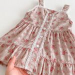【90-140】ワンピース 女の子 おしゃれ 花柄 レトロ - 画像 (11)