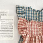 【66-100】セットアップ ベビー 女の子 フリル袖 チェック - 画像 (14)