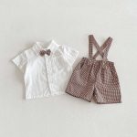【80-120】セットアップ ベビー 男の子 トップス & サロペット リボン - 画像 (6)