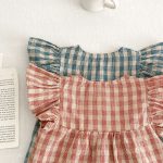 【66-100】セットアップ ベビー 女の子 フリル袖 チェック - 画像 (15)