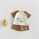 【73-120】セットアップ カラーバリ カートゥーン 可愛い ベビー服 - 画像 (3)