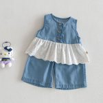 【予約販売】【73-120】セットアップ デニム ノースリーブ 着心地良い - 画像 (3)