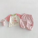 【73-120】ボーダーパンツ 可愛い 履きやすい 女の子 男の子 ボトムス - 画像 (7)