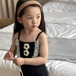 【75-130】水着 INS映え 韓国風 フリル花 リボン付き おしゃれ - 画像 (5)