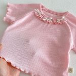 【73-120】Tシャツ ベビー 女の子 フリル 蝶結び - 画像 (18)