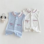 【66-90】オールインワン ダブルポケット セーラー 可愛い ベビー服 - 画像 (4)