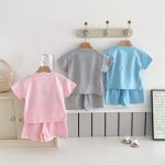 【80-130】セットアップ キッズ服 カジュアル ロゴ刺繍 - 画像 (6)