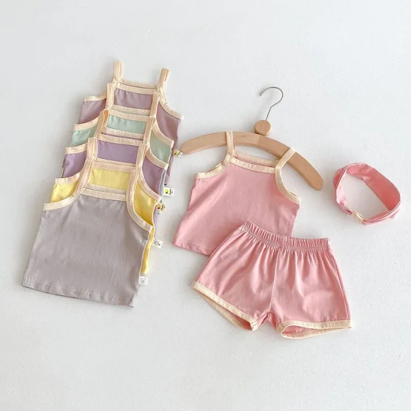 【66-100cm】キャミ セットアップ ベビー 女の子 バンド付き シンプル