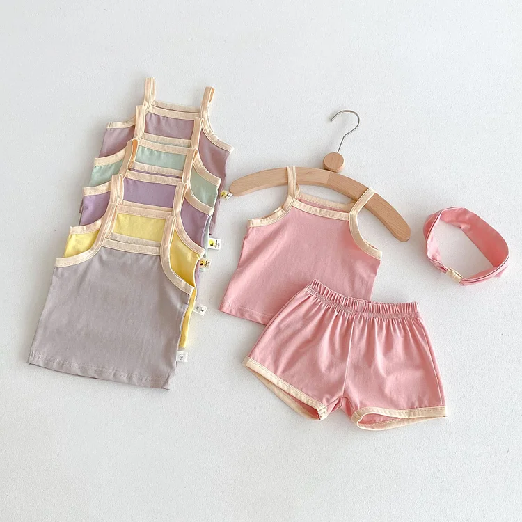 287df5b468c607913f94c1ea46b9f211_750x.webp 【66-100】キャミ セットアップ ベビー 女の子 バンド付き シンプル - 画像 (1)