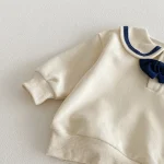【73-110】スウェット セットアップ ベビー 男女兼用 セーラー風 バイカラー 熊柄 - 画像 (33)