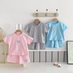 【80-130】セットアップ キッズ服 カジュアル ロゴ刺繍 - 画像 (5)