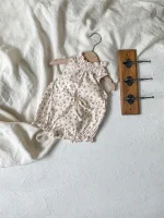 【66-90】ロンパース ベビー 韓国風 フリル襟 小花柄 - 画像 (14)