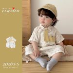 【66-90】ロンパース カラフル ドット 可愛い ベビー服
