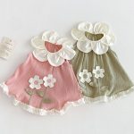 【73-120】ワンピース フリル襟 花柄 可愛い - 画像 (3)