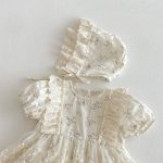 【66-90】ロンパース レース フラワー ベビー服 - 画像 (16)