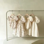 【66-90】ロンパース ベビー 女の子 リボン 小花柄 - 画像 (10)