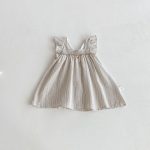 【80-120】ワンピース ストライプ フリル シンプル - 画像 (5)