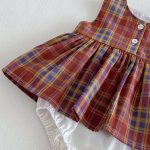 【66-90】ロンパース レッド チェック 可愛い ベビー服 - 画像 (15)