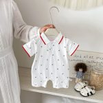 【66-90】ロンパース 総柄POLO シンプル ベビー服 - 画像 (5)