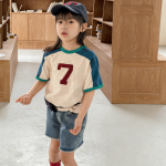 【80-130】半袖Tシャツ 女の子 切り替え カジュアル - 画像 (3)