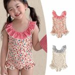【80-130】水着 フリルデザイン リゾート 可愛い 女の子 スイムウェア