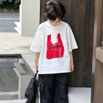 【90-160】半袖Tシャツ 男の子 プリント ストリート風 - 画像 (6)