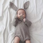 【66-90】ロンパース&帽子 ウサギ 星柄 可愛い 肌触り良い ベビー服 - 画像 (4)